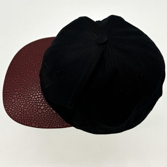 Vtg Bozkee Arizona Diamondbacks Baseball Hat Black Red Snakeskin Bill Snapback - Picture 5 of 9